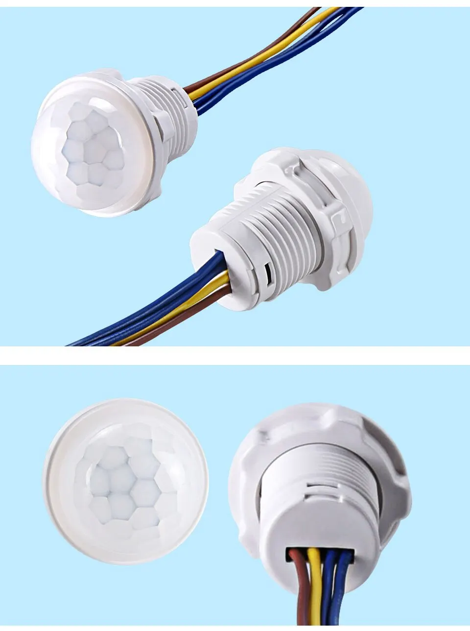 1/2/5 Stück Intelligenter PIR-Sensor-Detektor-Schalter, Infrarot-Bewegungsmelder für Automatisches Ein-/Ausschalten, 110V 220V, für LED-Lampen, Deckenleuchten und Panelleuchten – Detail 8