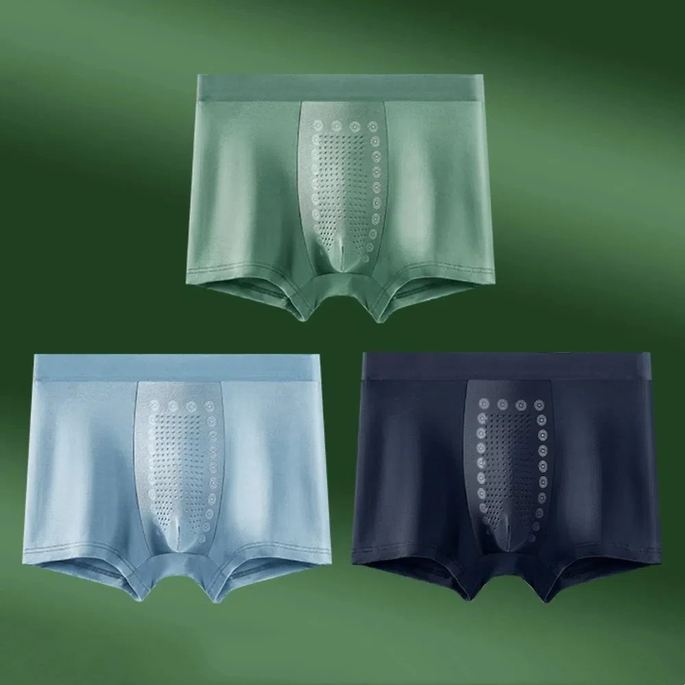 3Pcs Comfortable Modal Men Boxers Panties Lingerie Seamless Boxer Shorts Underpants Breathable Underwear for Men Gifts