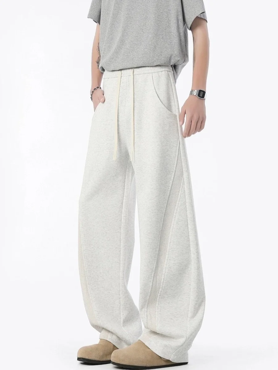 

Мужские спортивные брюки American Sle Heavyweight Color Knife: простые, свободные, прямого кроя, повседневные, длинные