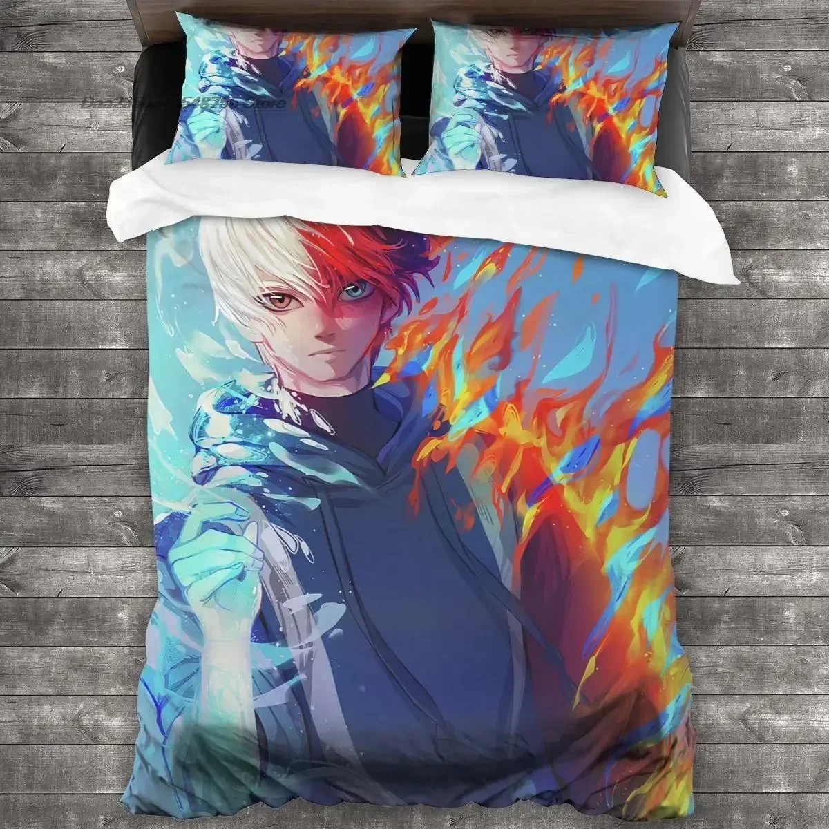 3D Print Anime My Hero Academia Bedding Set Duvet Cover Sheet Printed Bed Set Pillowcase Full Queen King Size Comforter Bedroom image 3