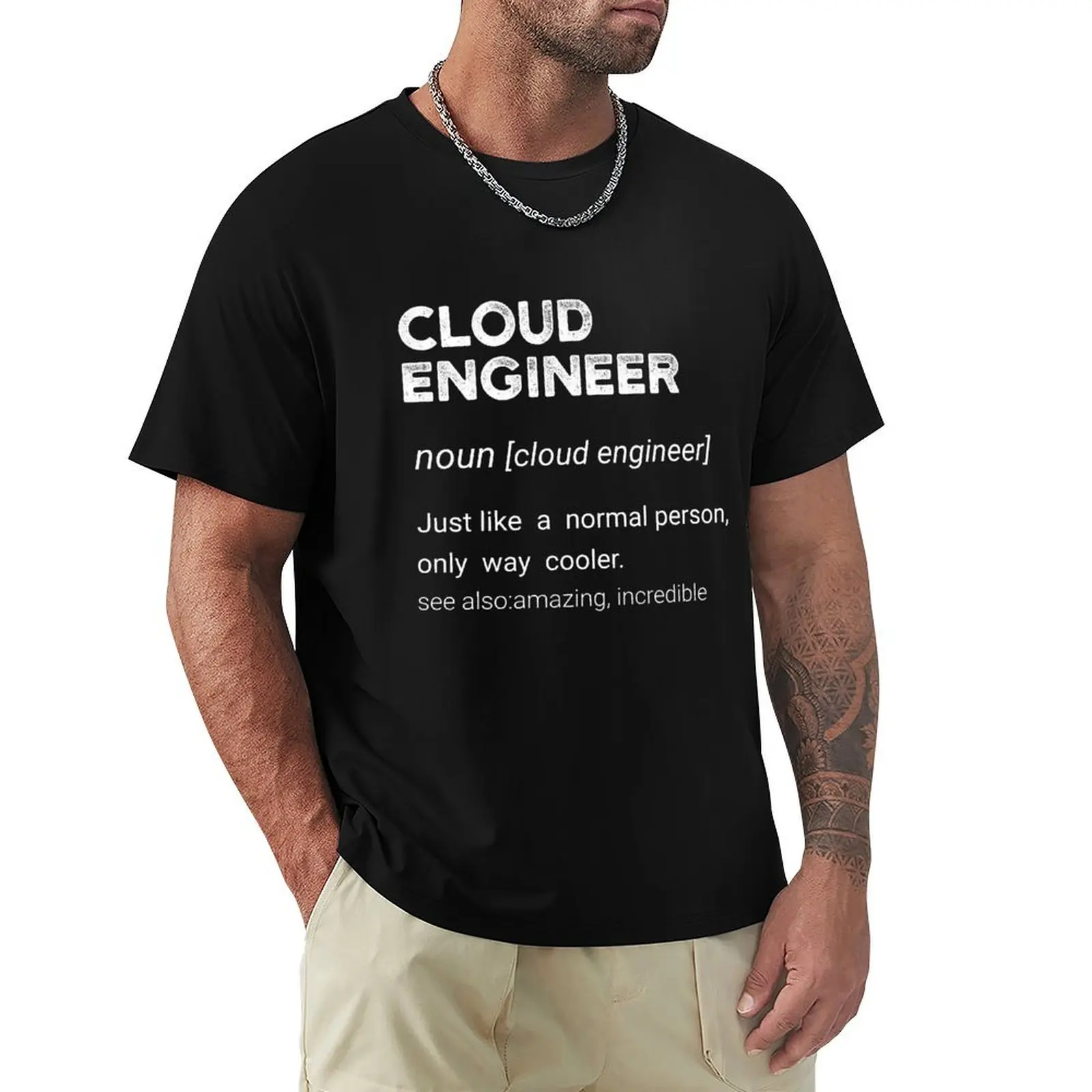 

Cloud Engineer T-Shirt sweat plus size tops summer clothes men t shirts high quality