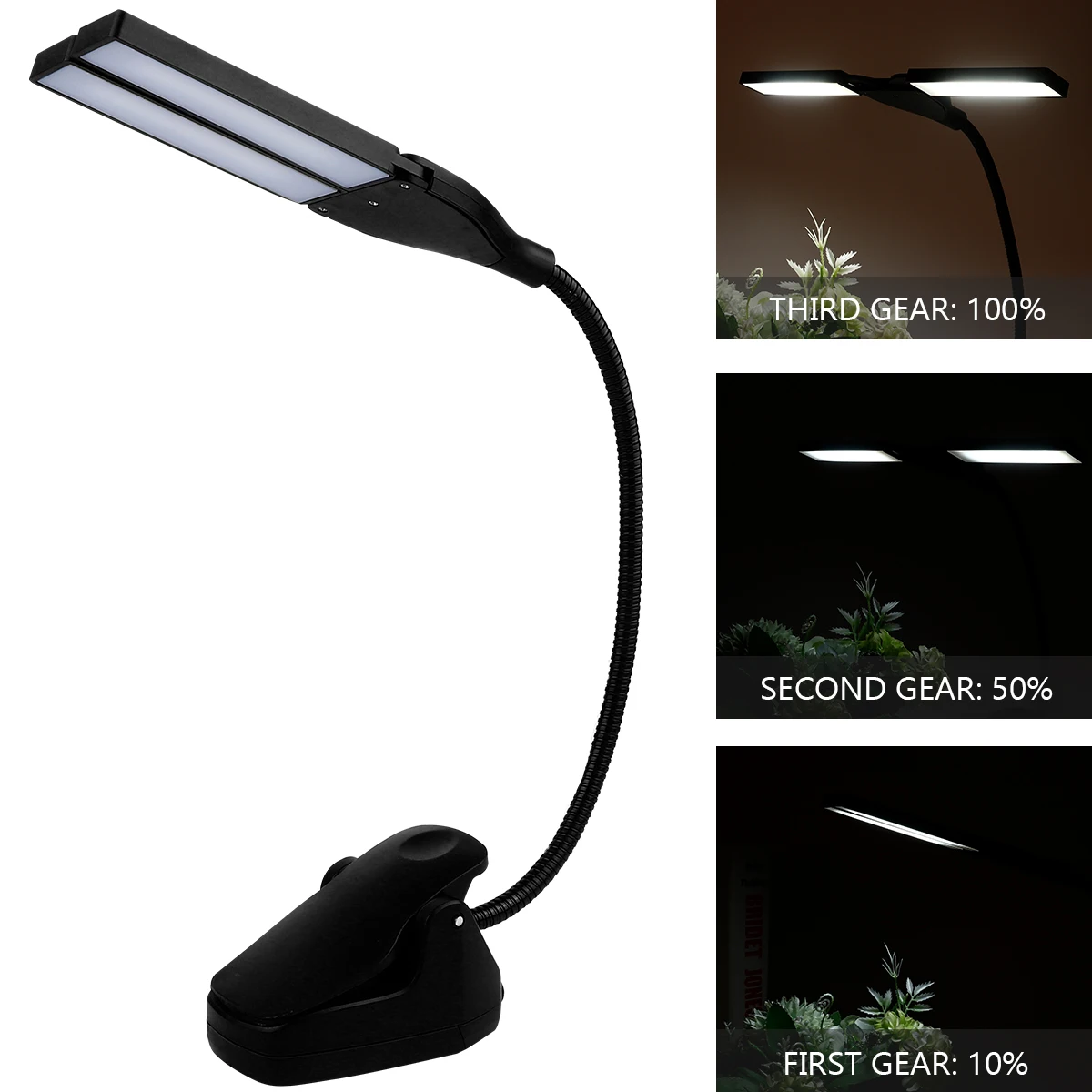 

1pc Led Adjustable Piano Music Score Stand Touch-On Lamp Usb Powered Small Bedside Abs Lamp For Keyboard Instruments