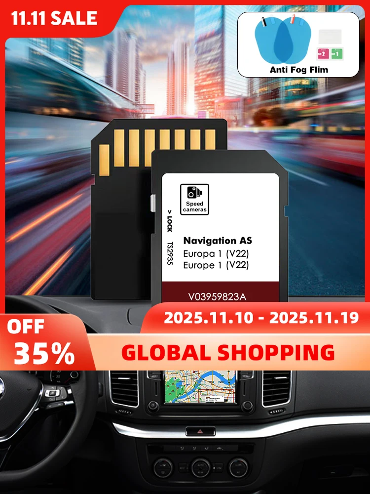

AS V22 MIB2 SD Card for Seat Leon Ateca Ibiza Toledo Alhambra Car 2025 Europe map SD Card Navi Map