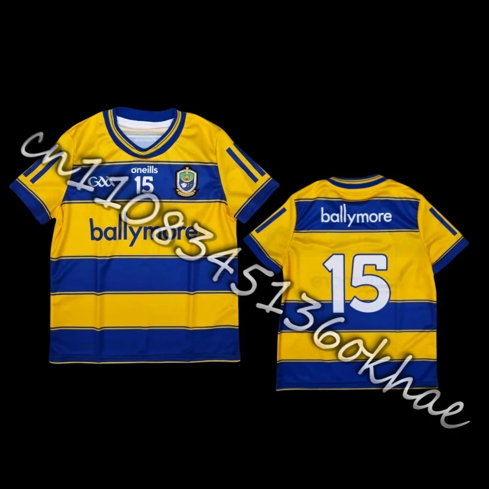 

Новая летняя коллекция 2026: Футболка-джерси в стиле ретро для взрослых и детей, серия GAA Rugby, для всей семьи, новинка