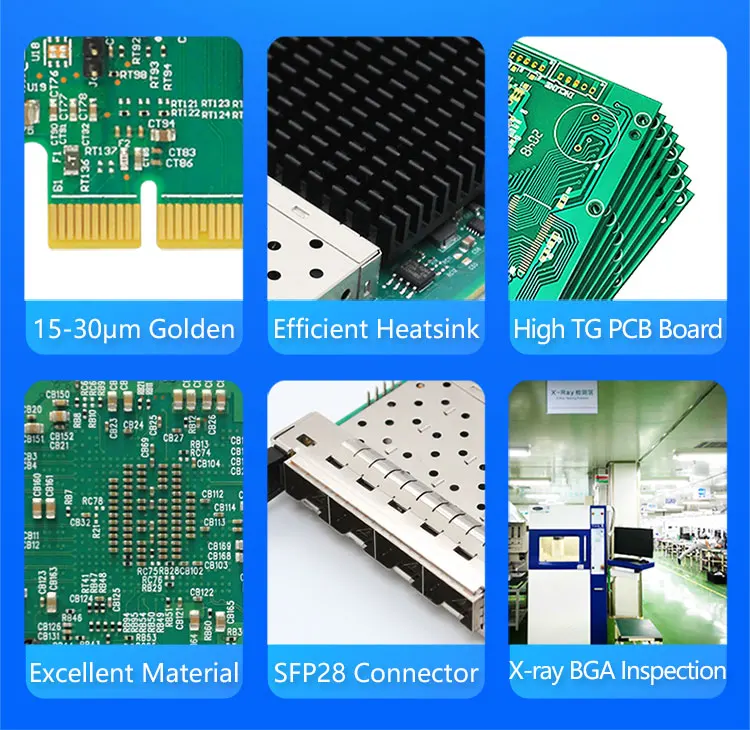 CEACENT E810-XXVDA4 for OCP 3.0 25Gb/s Network Card Quad Port SFP28 OCP Server Network Adapter Int el E810 Chipset