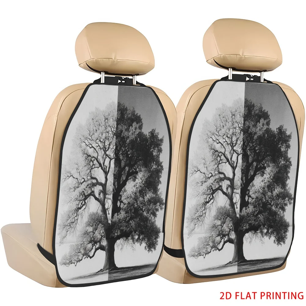 2D Plane Printing 2pcs Backseat Protector Seat Covers Individuation Decoration Animal Friends Pattern Applies To Various Models