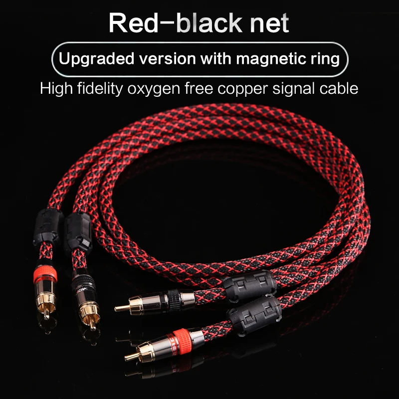 Diylive 1 Paar RCA-Audio kabel 2 RCA zu 2 RCA-Verbindungs kabel HiFi-Stereo 6n ofc Stecker zu Stecker für Verstärker DAC TV Car Audio 6