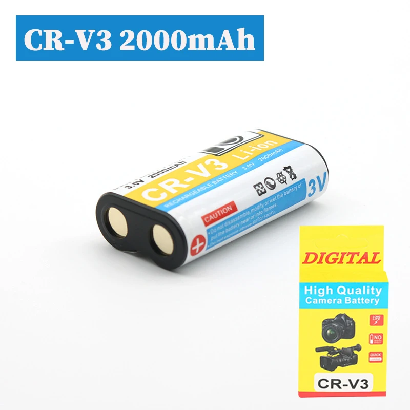 

CR-V3 CRV3 Battery 2000mAh Rechargeable Batteries + US Charger for Kodak C743 C875 C340 CX6330 DX6340 DX4330 Camera Cell