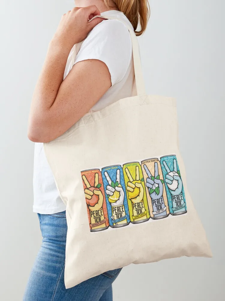 peace tea Tote Bag tote bag canvas foldable reusable bag shopper women canvas Lady bags