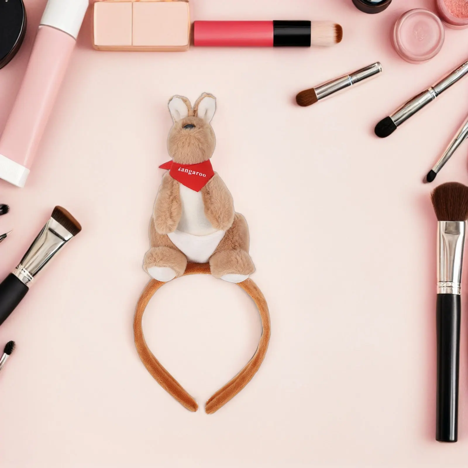 Tiara de Canguru Fofa, Acessórios de Halloween, Tiara de Animal de Pelúcia 3D, Acessórios para Fotos