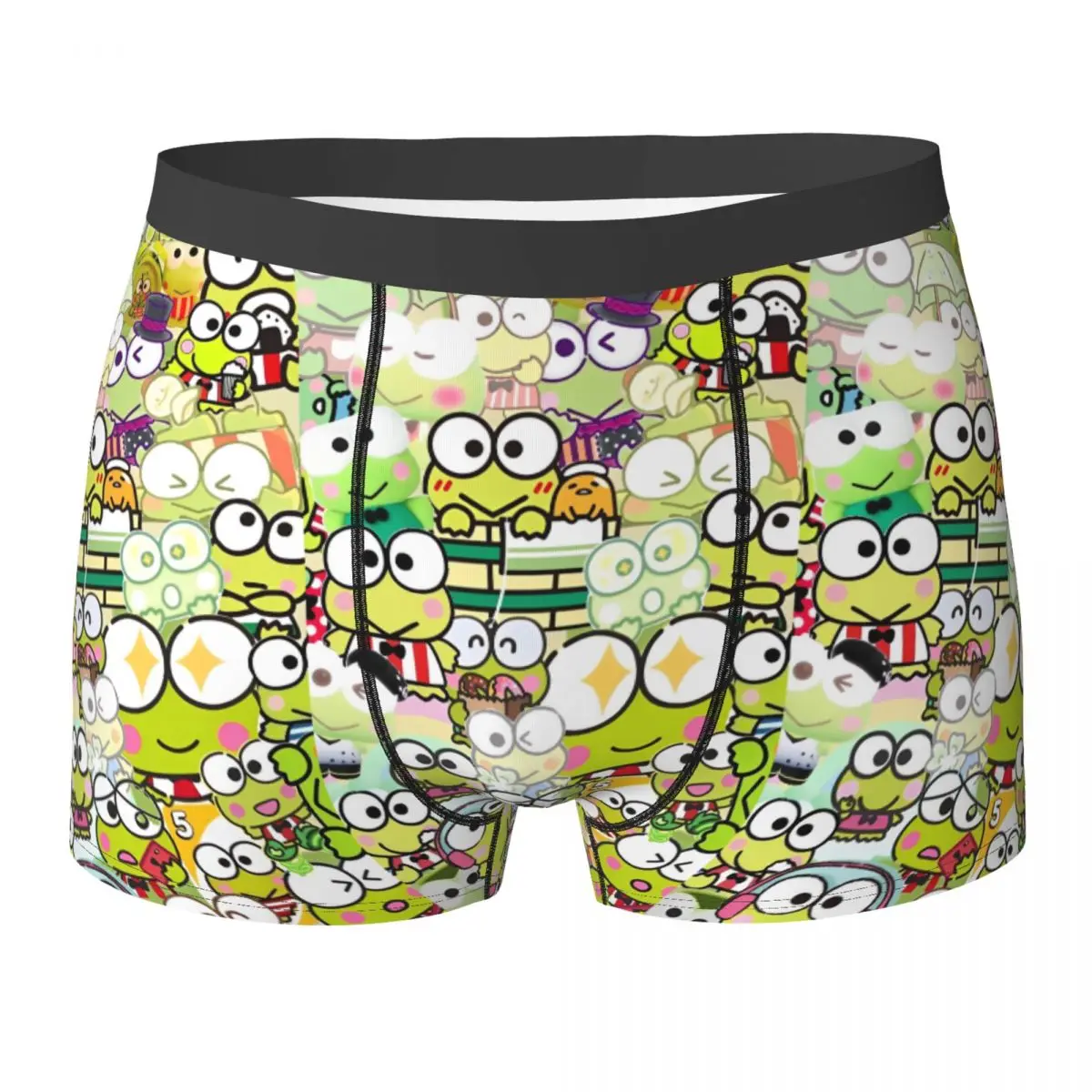 

Custom Keroppi Boxershorts Cute Animal Print Pouch Underwear Trenky Printed Boxer Brief Comfortable Men's Panties Big Size 2XL