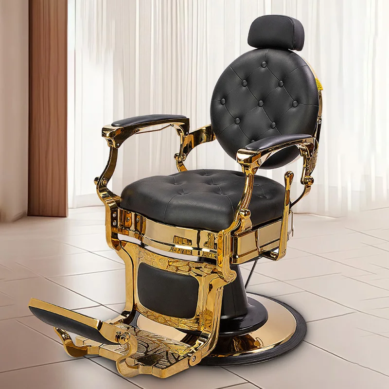 

Роскошное кожаное парикмахерское кресло с откидной спинкой, современное, прочное, с подставкой для ног, регулируемое, поворотное, для салонов красоты