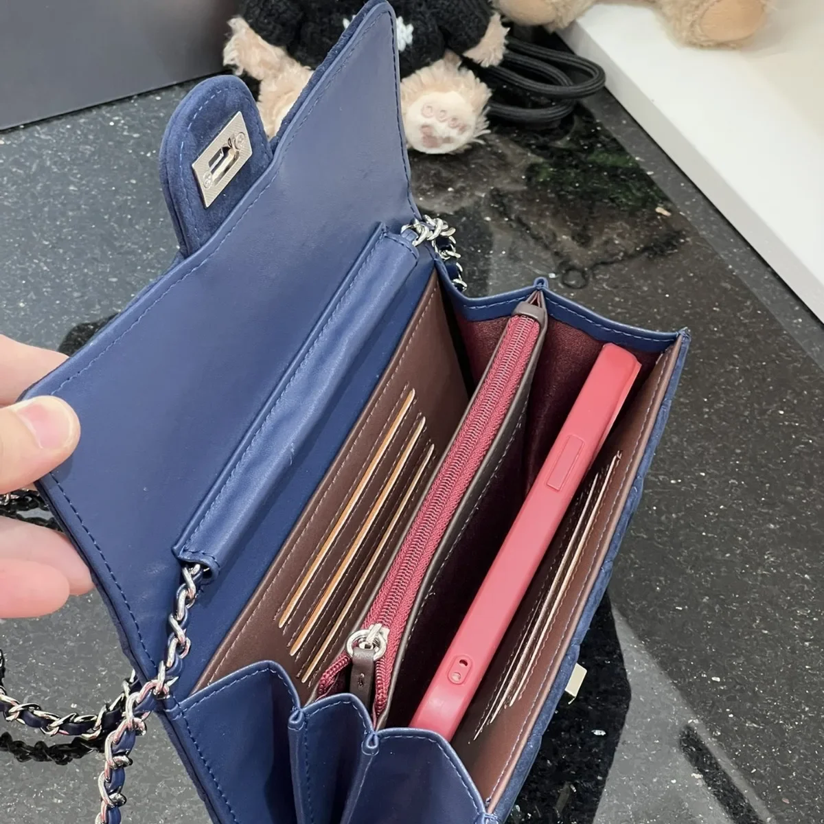 جلد طبيعي متجمد Argyle تويد نمط سلسلة حقيبة صغيرة تنوعا Crossbody محفظة نسائية للعملات المعدنية حقيبة محمولة العصرية لينة البوليستر لين