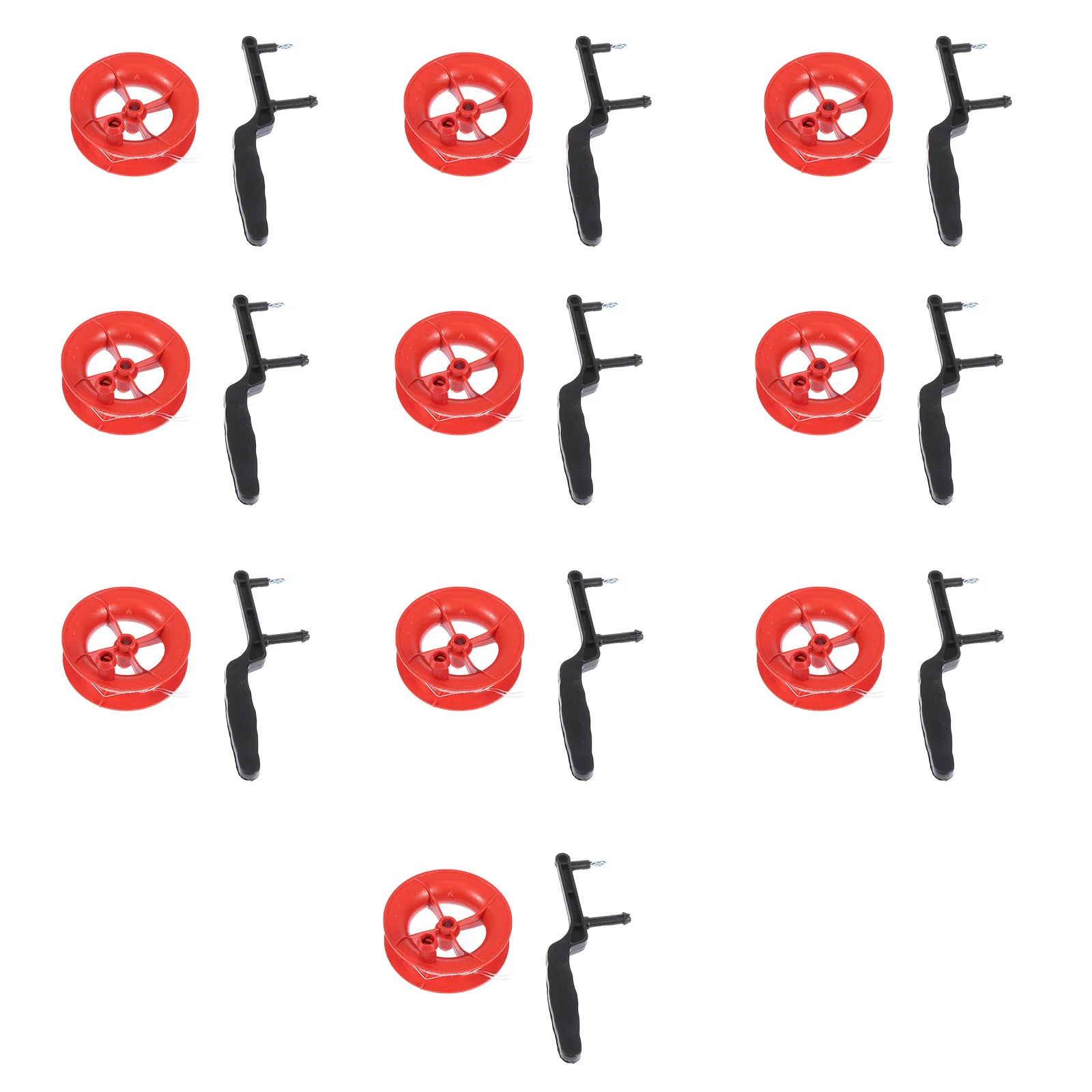 10개 보헤미안 볼 카이트 릴 가벼운 휴대용 라인 스풀 야외 활동 필수 액세서리 도구 플라스틱