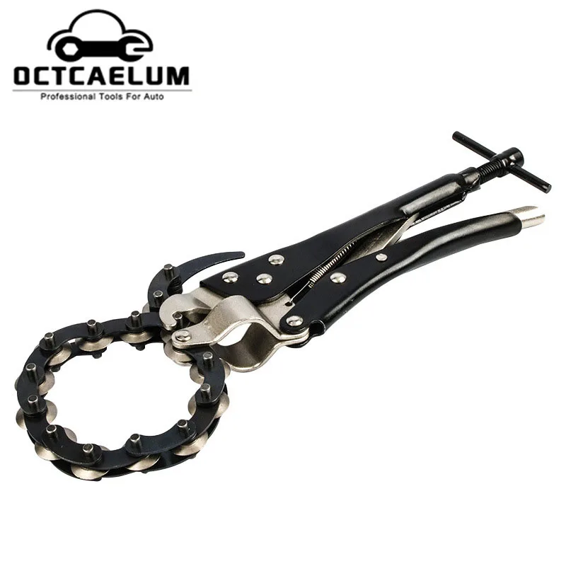 Exhaust Pipe Cutter Wheel Chain Lock-grip Pliers Pipes Tube Wrench Tool