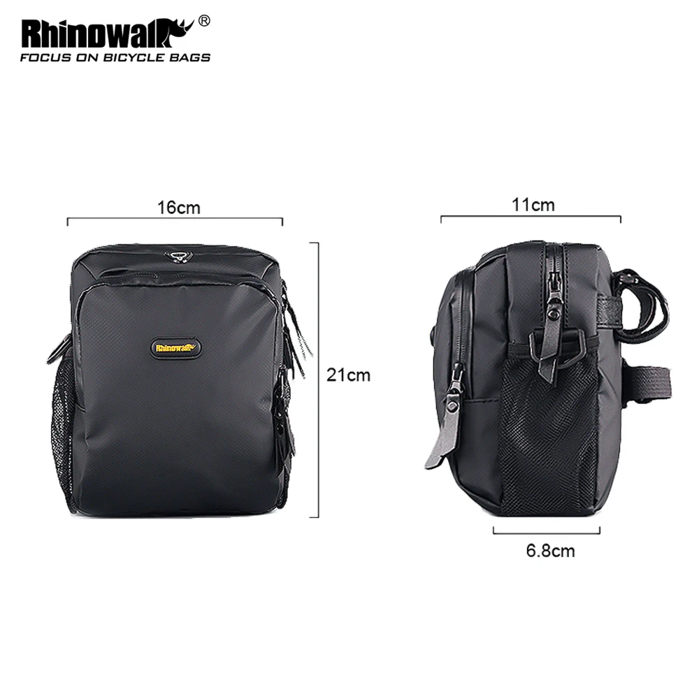 Rhinowalk Bicycle Bag Waterproof MTB Bike Front Frame Tube Folding Bike phone cycling bag bike accessories Electric Bike Bag