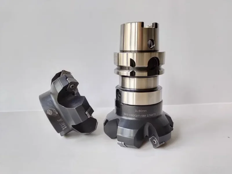 1pcs Face milling cutter disc 345R-080Q27-13M, diameter 80, six blade 27 hole diameter