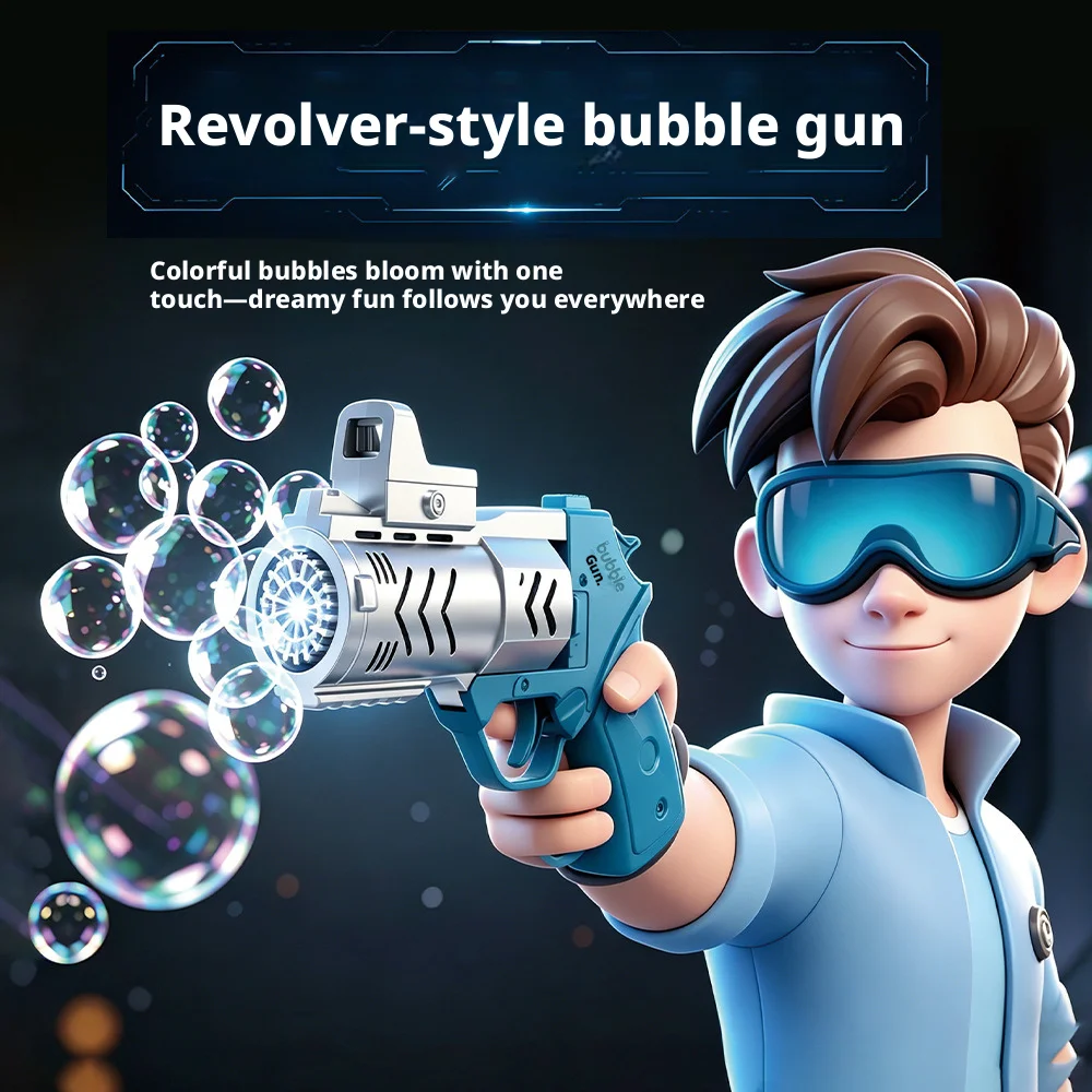 

Fully automatic Agent's left wheel bubble gun,essential forout door bubble fun, perfect gift for boys and girls, outdoor toy