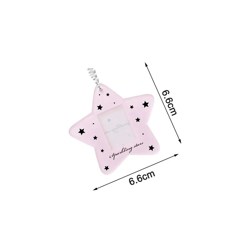 Ins 심플 스타 아크릴 펜던트 학교 문구, 케이팝 사진 카드홀더, 사진 카드홀더 가방, 1 인치