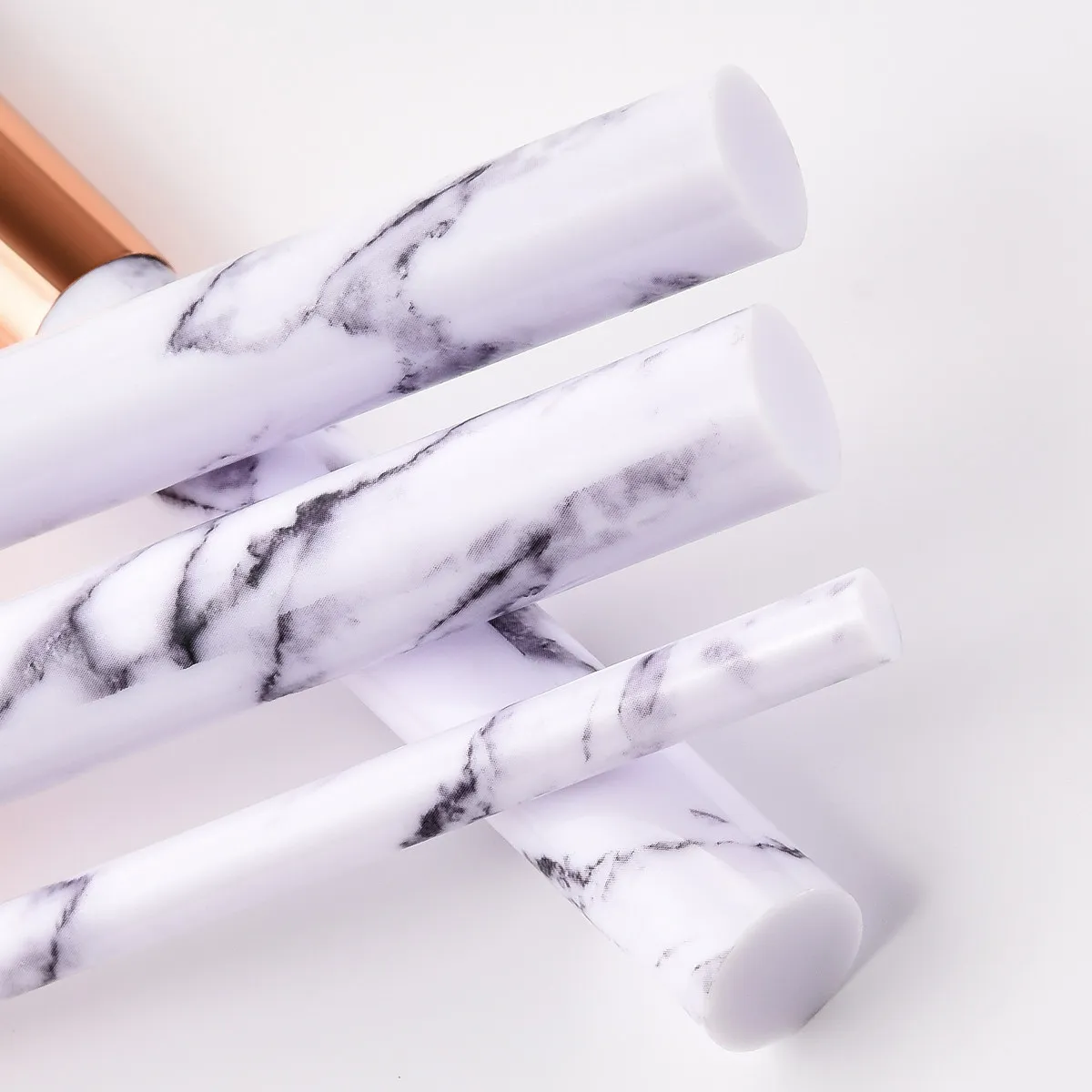 10Pcs Professional Makeup Brush Set Nylon Hair Marble Handle Cosmetics Brush Powder Blush for Women Gift Makeup