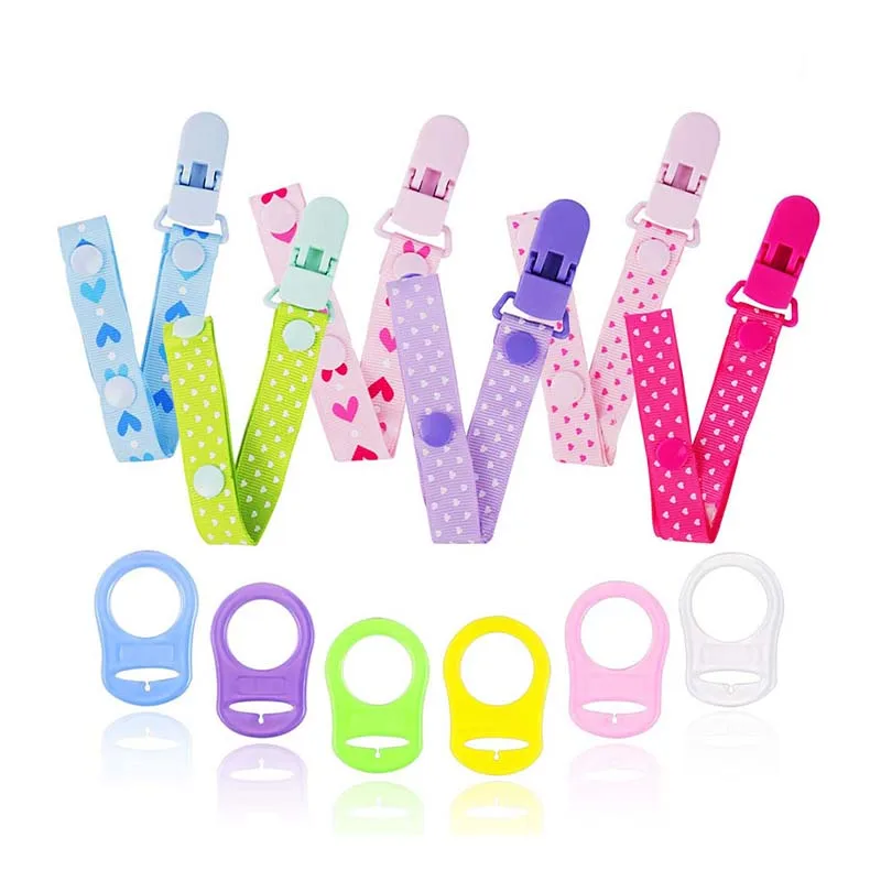 

Детские зажимы для пустышки, зубы для мальчиков и девочек, фиксирующие ремни и силиконовые наборы прокладок, две регулируемые длины, Мультяшные картинки для прорезывания зубов