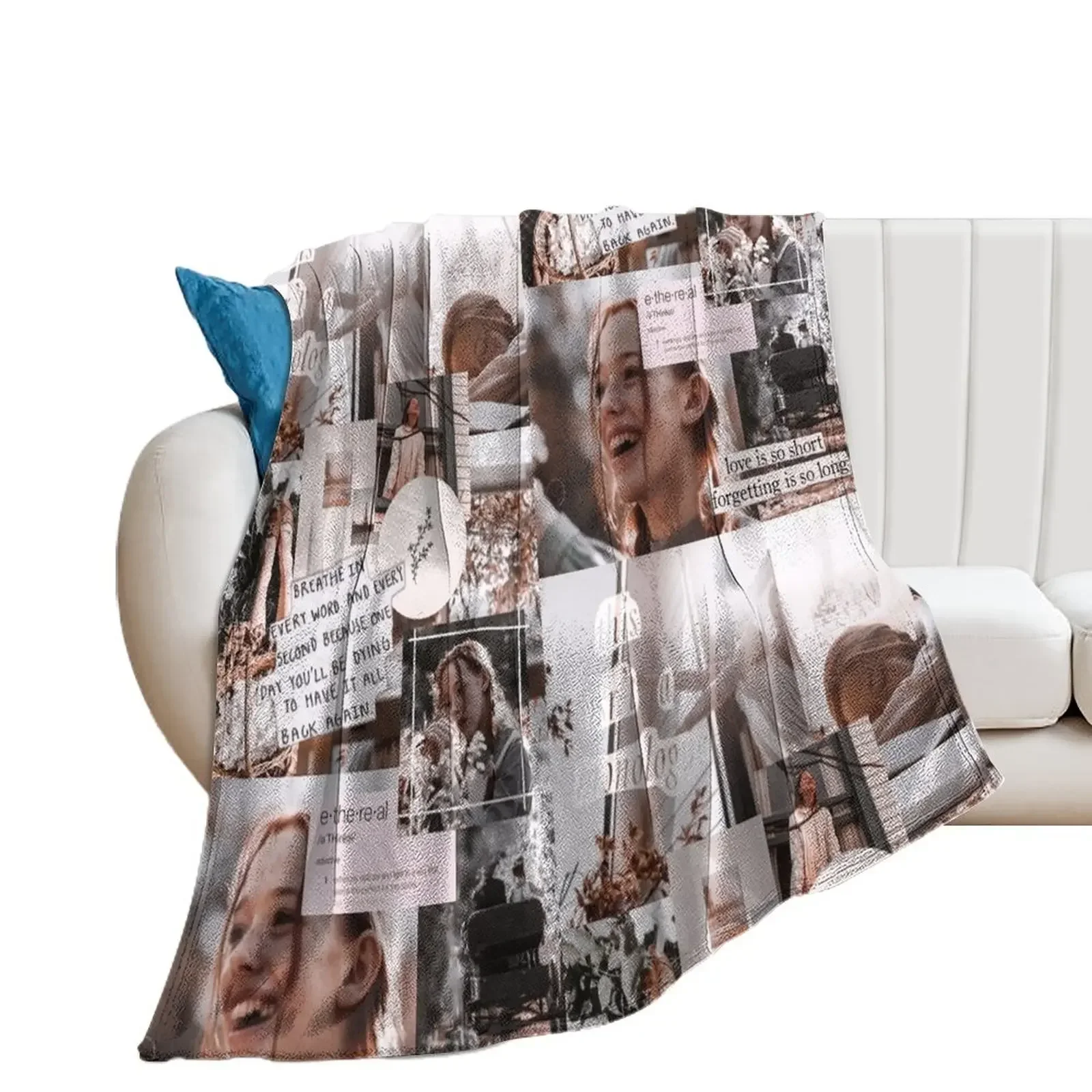 

Collage... Anne Shirley Throw Blanket Thins Flannel Fabric Soft Plaid Blankets