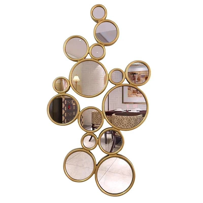 American Resin Sun Decoration Mirror Wall Hanging Pendant Home Livingroom Wall Mural Ornaments Hotel Porch Wall Sticker Crafts