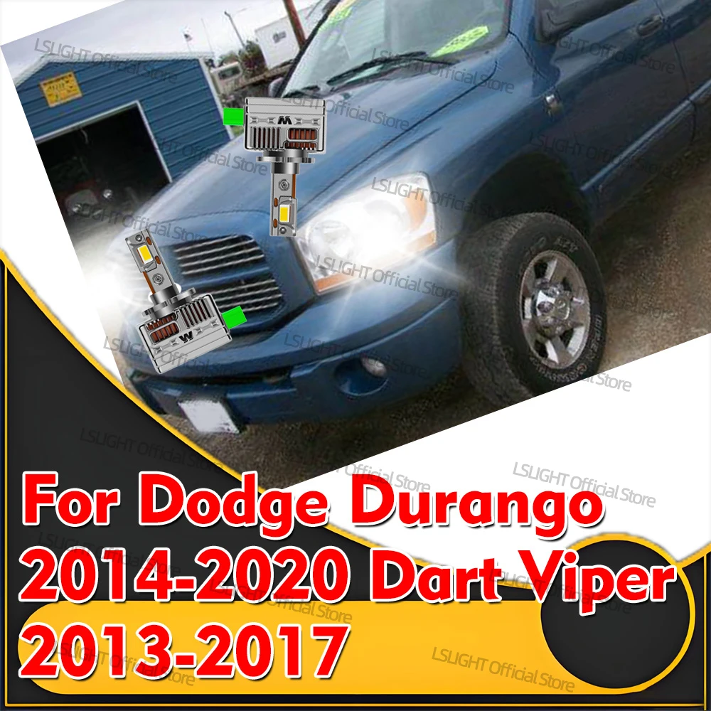 

2x LED Headlight D3S D3 HID 1:1 Size For Dodge Durango 2014-2020 Dart Viper 2013-2017 2016 2015 Lamp Bulbs 30000LM Plug&Play 12V