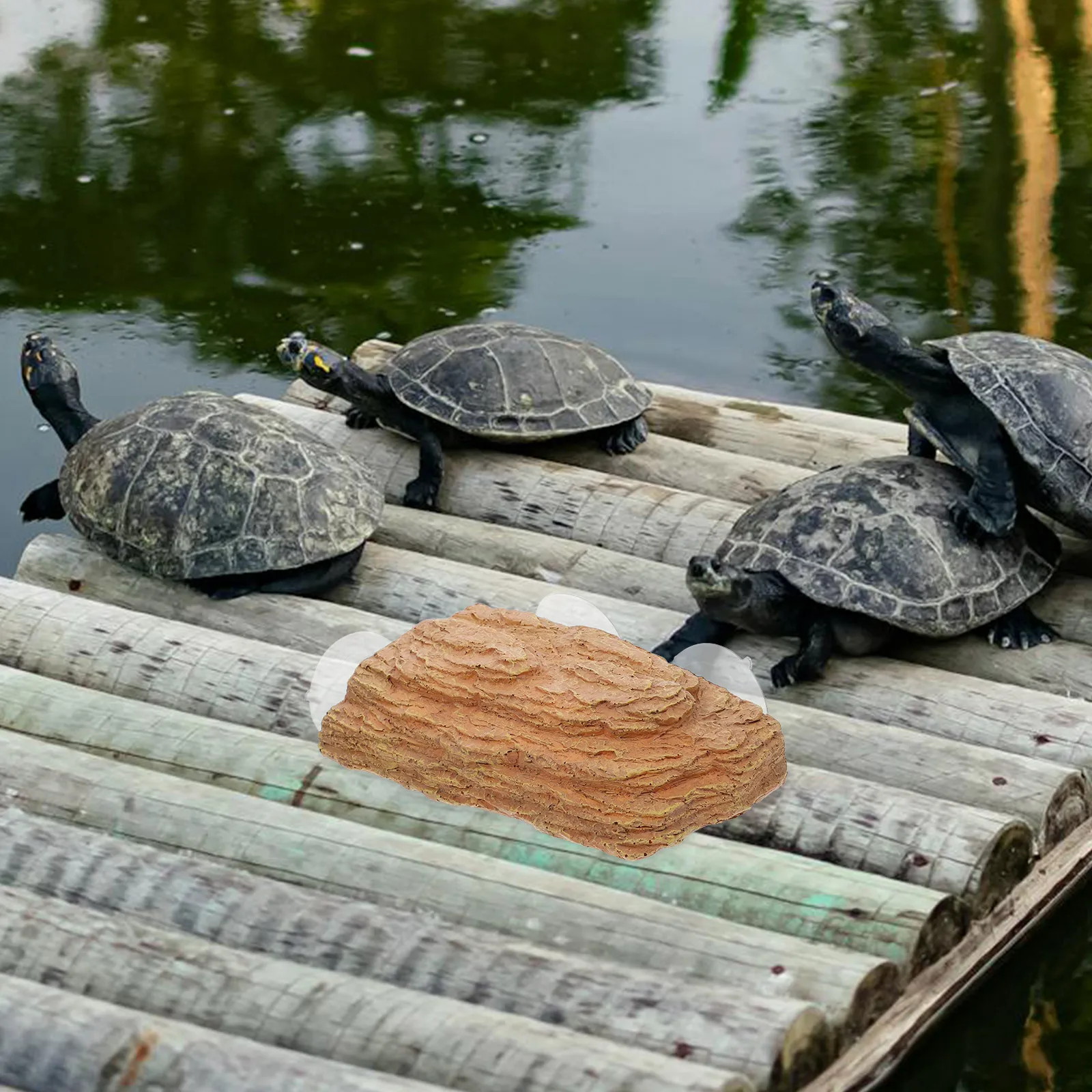 

Resin Turtle Basking Platform Tank Dock Step Ledge For Reptile Fish Aquarium Decor Claw Grinding Durable Smooth Stable Tortoise
