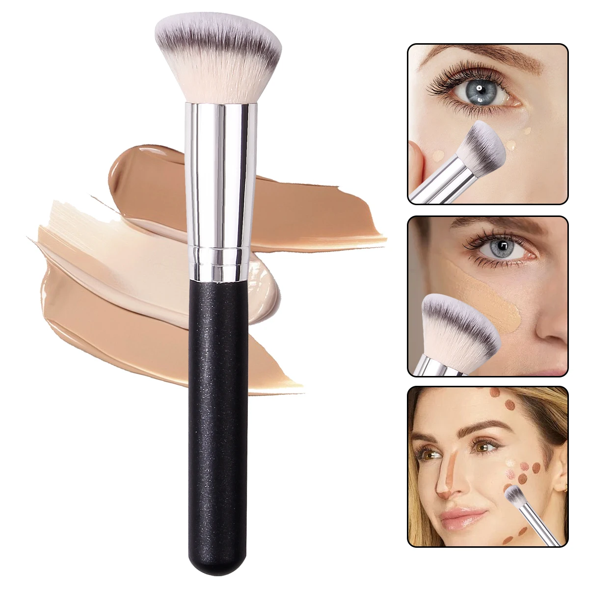 Makeup Brushes Pro Foundation Brush and Flawless Concealer Brush Perfect for Any Look Premium Luxe Hair Contour Brush Perfect