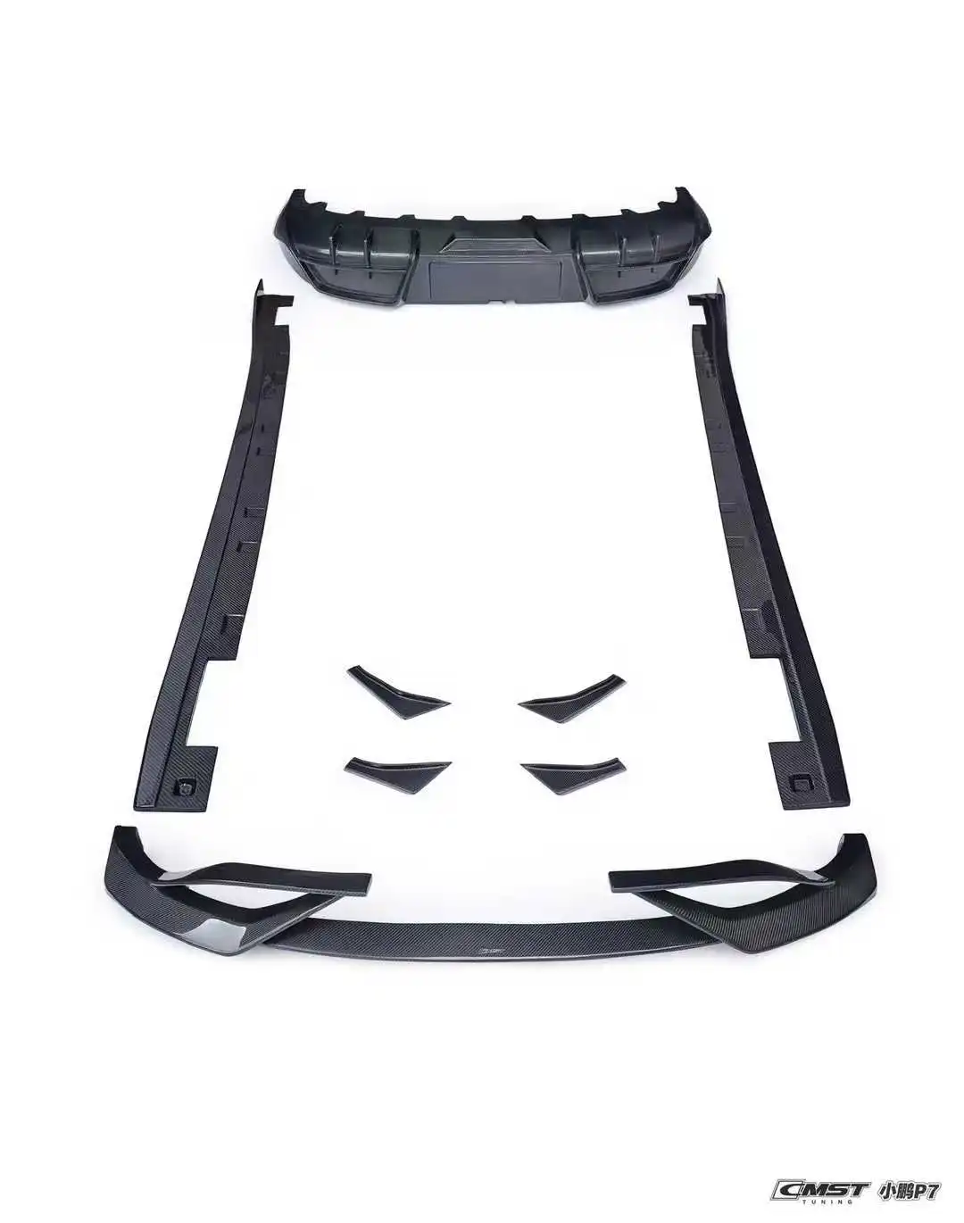 Runde Hot Selling for Xiaopeng P7 Upgraded and Modified CMST Style High Quality Carbon Fiber Body Kit Manufacturer Direct Sales