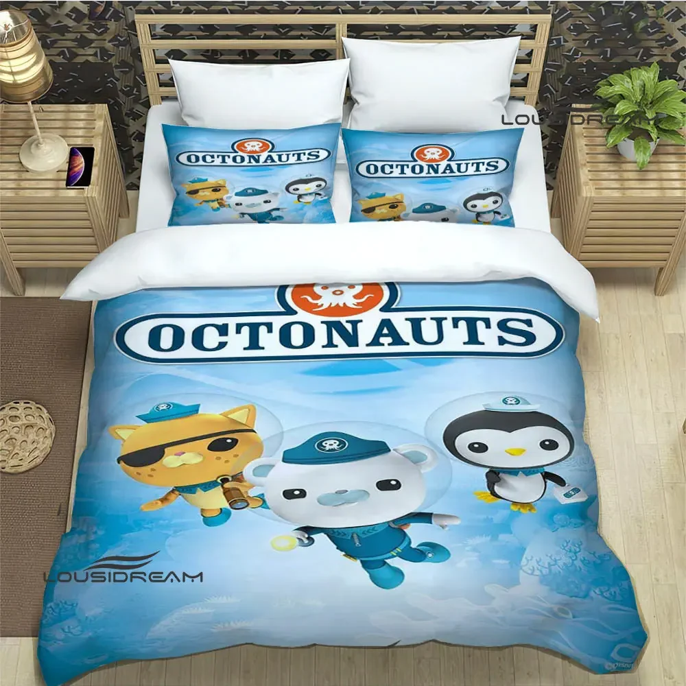 مجموعات الفراش الكرتون Octonauts ، لوازم السرير رائعة ، غطاء لحاف ، المعزي الفاخرة ، هدية عيد ميلاد