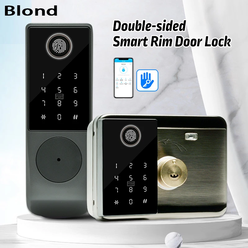 Smart door lock house Fingerprint door lock Outdoor waterproof Tuya Lock exterior Intelligent electronic lock for Home Gate Door