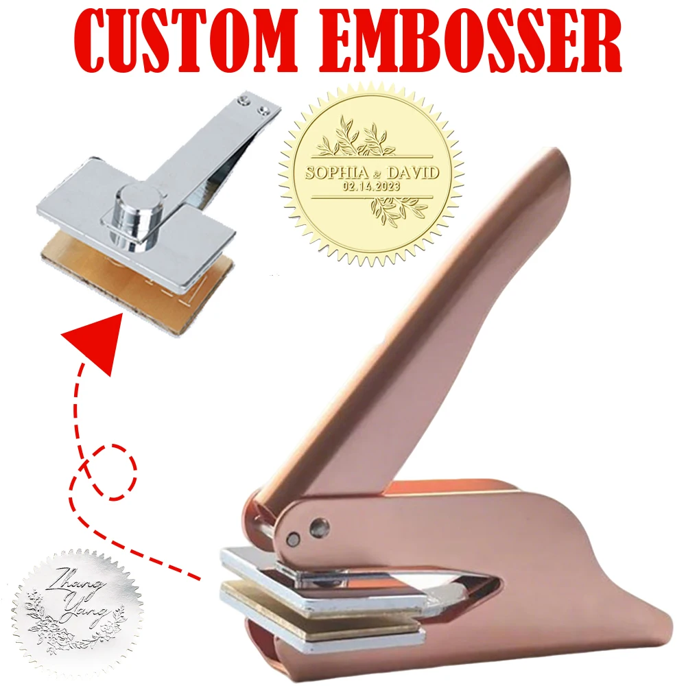 

Разные цвета, индивидуальный штамп для тиснения или круглая/прямоугольная форма, персонализированные зажимы с логотипом для книги «сделай сам», свадебный конверт, декоративная карта