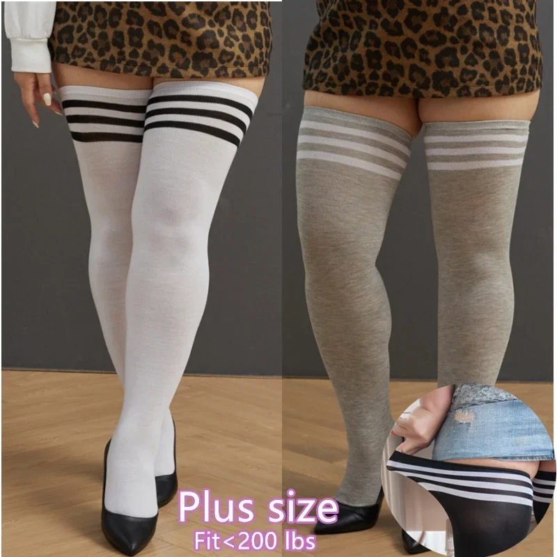 

Woman Thigh High Socks Extra Large Size Knee High Stocking Over Knee Socks Plus Big Size Socks