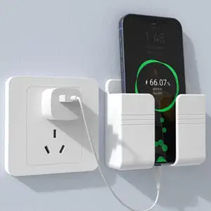 Dudukan Pengisi Daya Ponsel Terpasang Di Dinding Rak Dinding Perekat TV Ponsel Pengatur Jarak Jauh Rak Penyimpanan Kamar Mandi Dapur Rak Penyimpanan 12 rak perekat penjualan terbaik - №