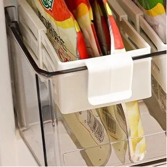 Refrigerator Side Door Sorting Partition Card Buckle Kitchen Bedroom Storage Storage Sorting Box Space Division