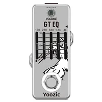 Pedal ecualizador de guitarra Yoozic, EQ gráfico de 5 bandas, Pedal de efecto de guitarra, frecuencia ± 18dB, rango de ganancia ajustable, carcasa de Metal PEQ-5