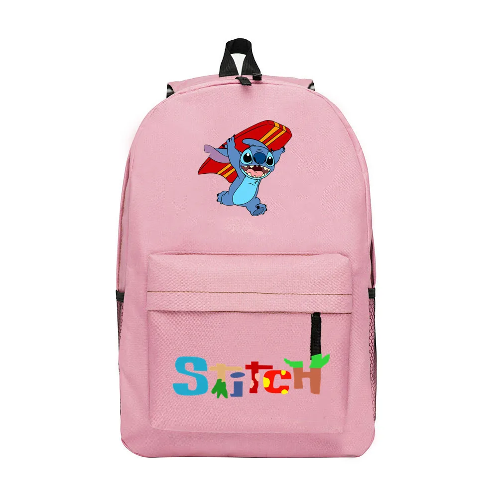 MINISO Stitch กระเป๋าเป้สะพายหลังอะนิเมะคอสเพลย์ Unisex นักเรียนโรงเรียนกระเป๋าการ์ตูนกระเป๋าถือแล็ปท็อป Rucksack กระเป๋ากลางแจ้ง