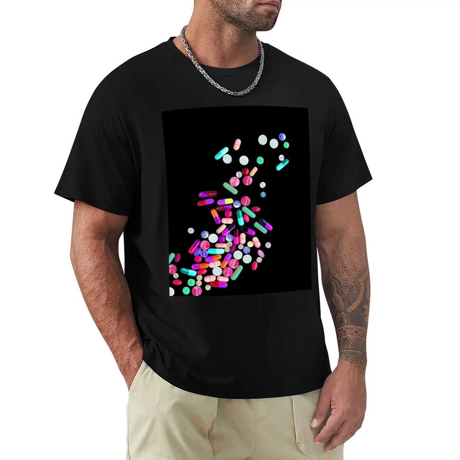 

Happy Pills, Pill, Medicine, Rainbow Pills, Chill Pill, Meds, Colorful, Funny Pills, Pill Case T-Shirt cute tops T-shirt men