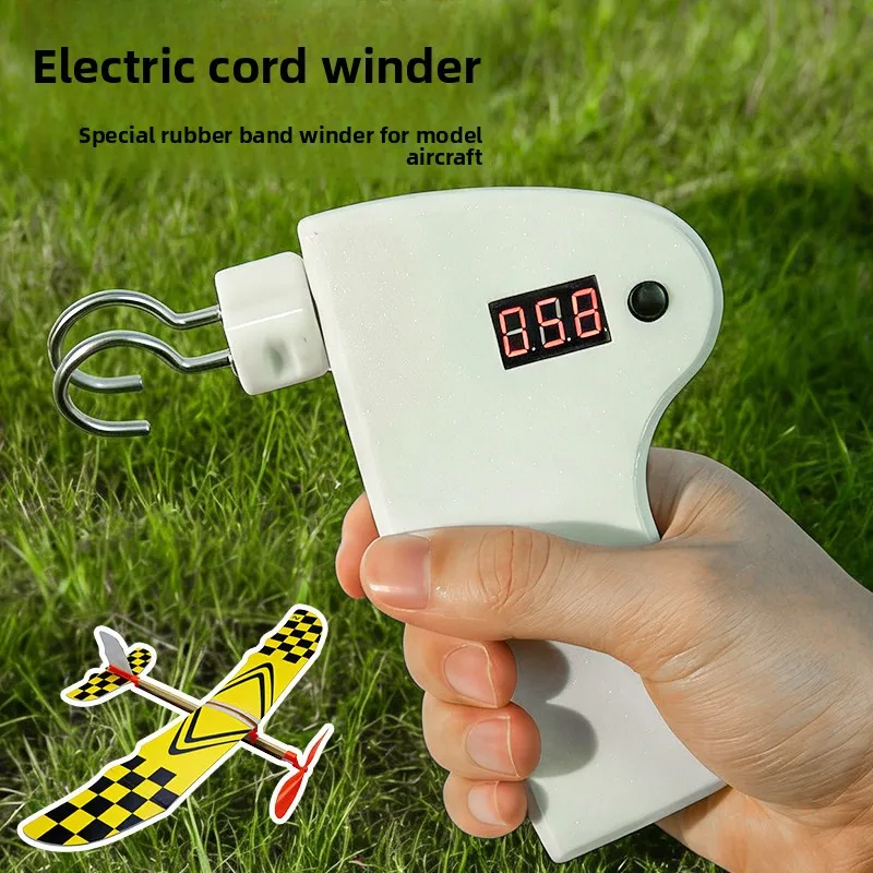 Electric Winder Competition Edition Rubber Band Powered Aircraft Model Aircraft Electric Winder Digital Display School