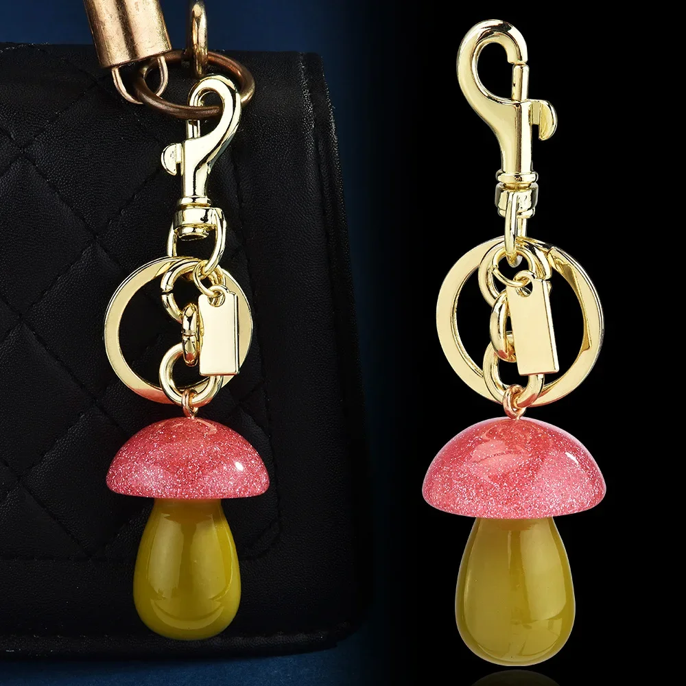 

2025The light luxury Instagram super popular cute little mushroom keychain, bag pendant, exquisite gift and creative pendant
