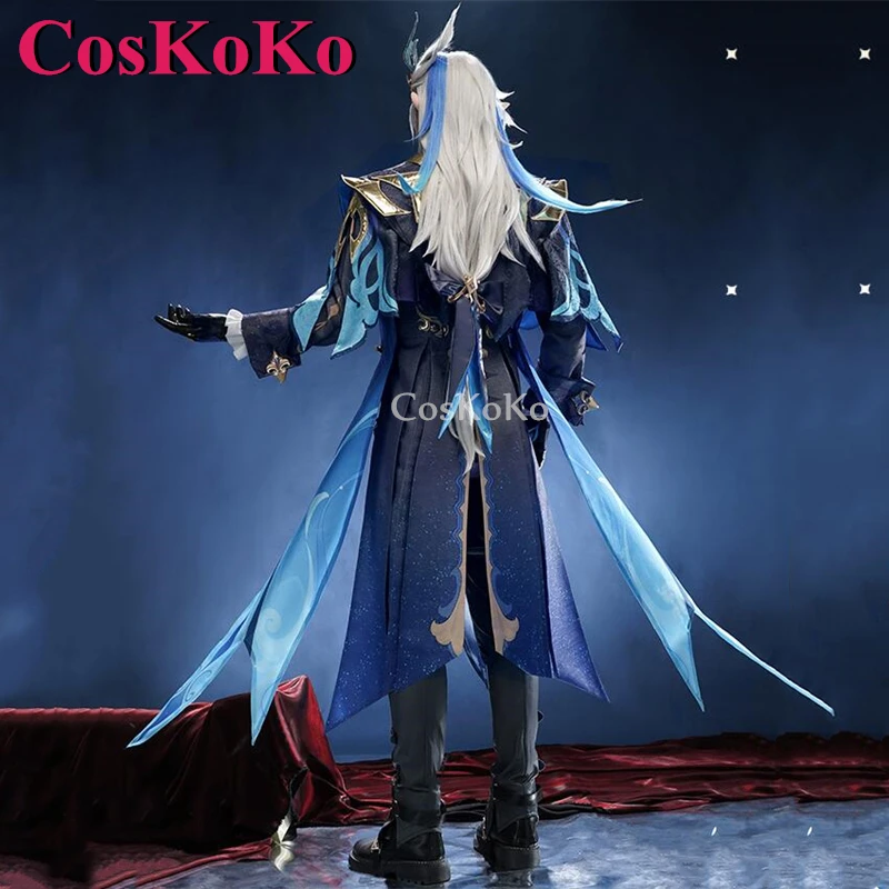 CosKoKo Neuvillette Cosplay Game Genshin Impact Costume Handsome Fashion Combat Uniform Halloween Party Role Play Clothing S-3XL