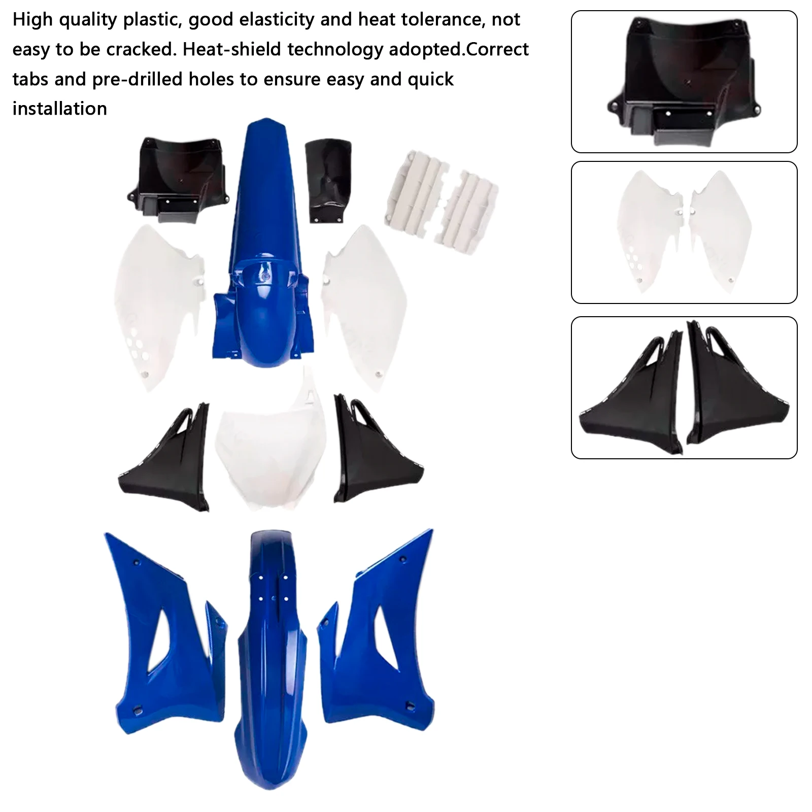 Topteng Body Plastic Kit Front Rear Fender Fairing For Yamaha YZF250 TTR250 YZ250