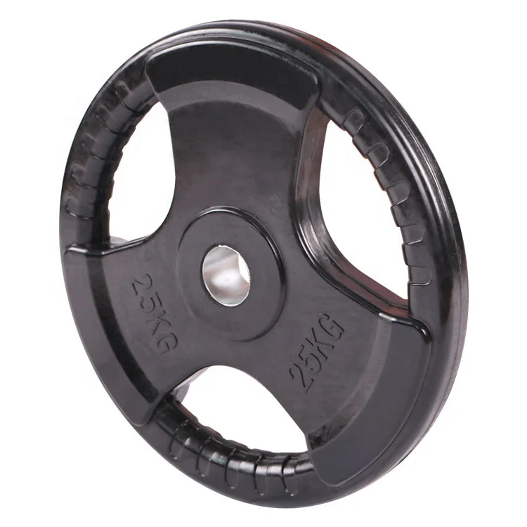 Custom Logo Fitness Gym Rubber Weight Lifting Disc Plate Dumbbells Barbells Grip Plates 20kg 5kg 10kg 25kg Training Custom