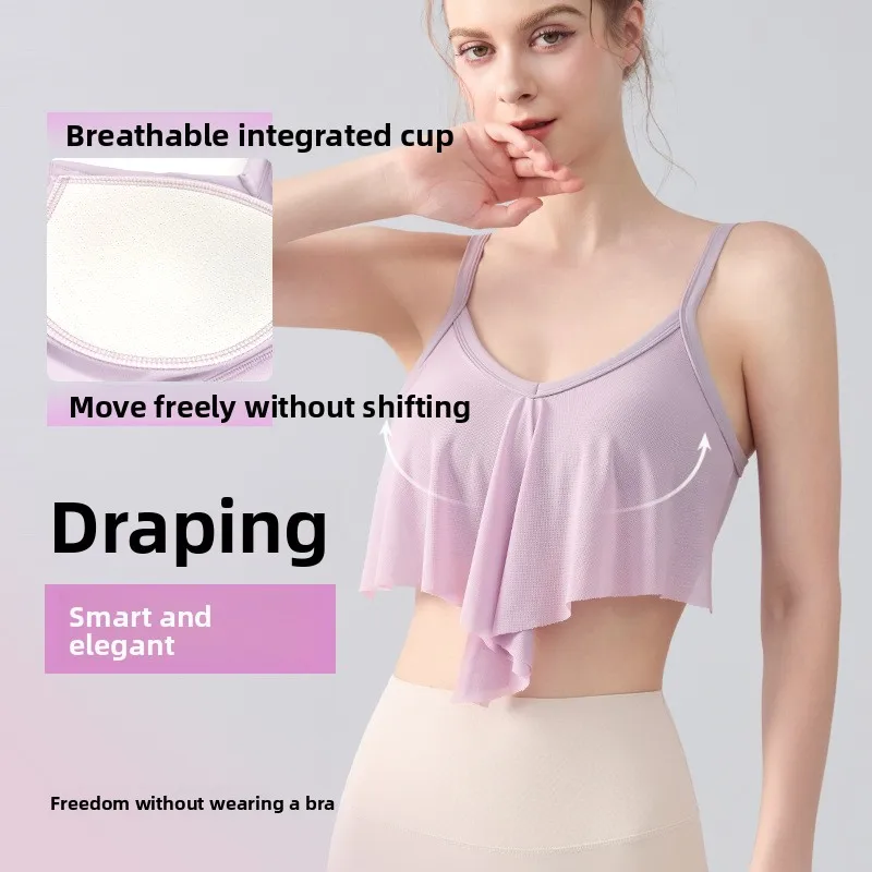 

Новое поступление 2025 года, высококачественный жилет для йоги для женщин с фиксированными накладками на грудь, спортивный топ для фитнеса