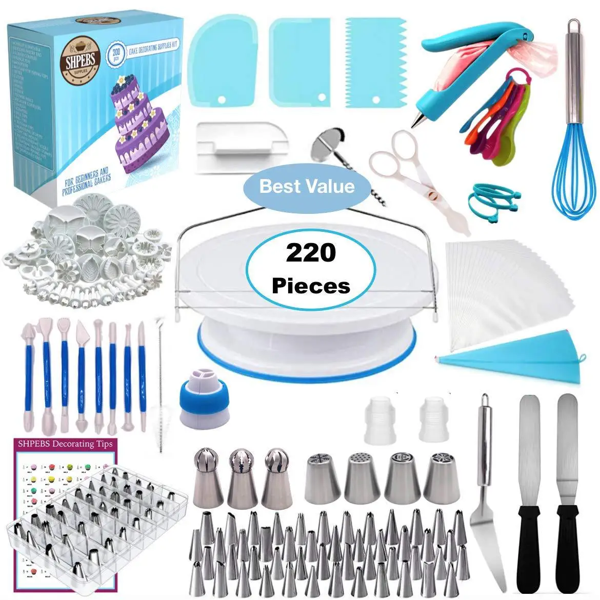 High Quality Stainless Steel Cake Decoration Supplies Kit Hot Sale Russian Nozzle Tool Set Baking Accessories for Kitchen
