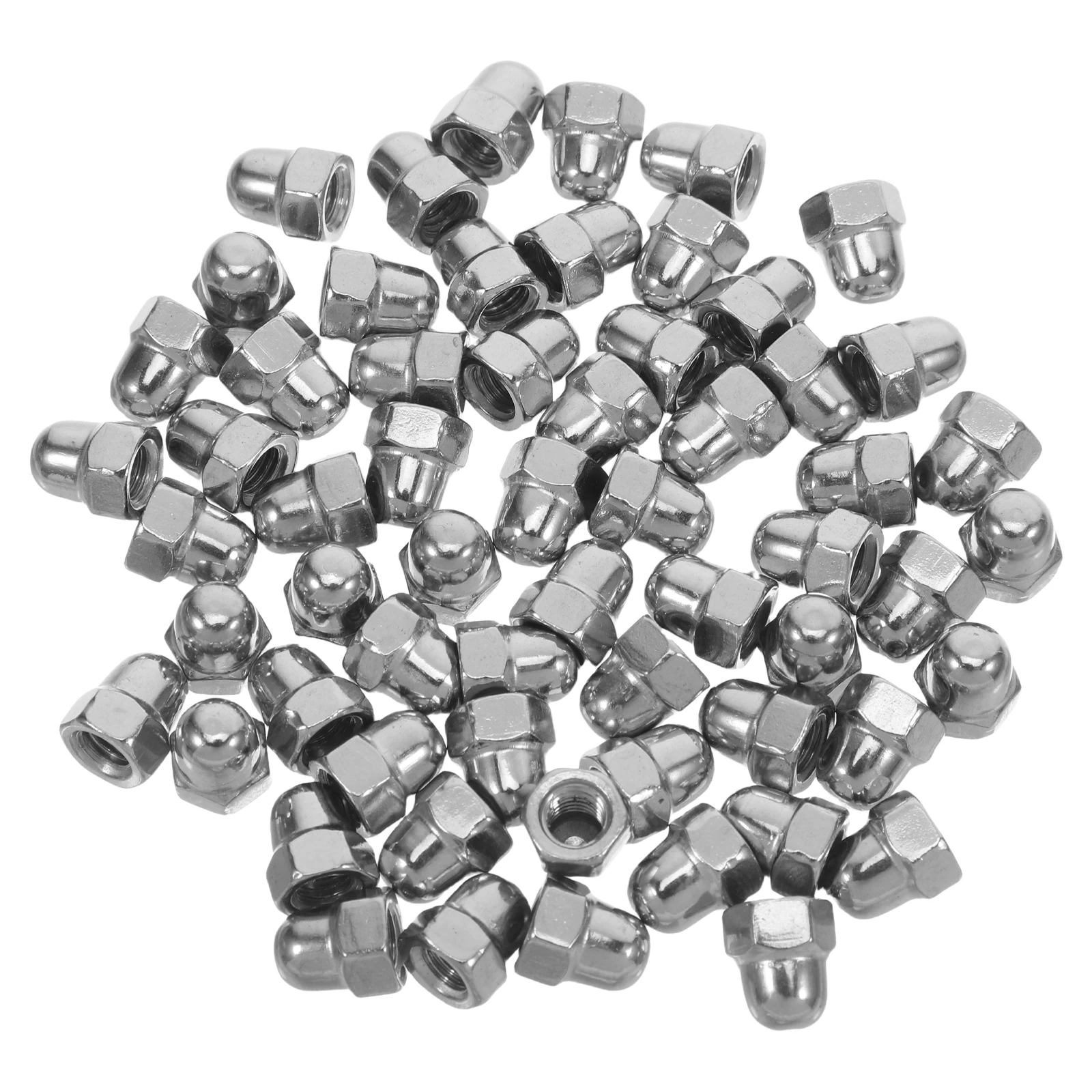 

60pcs Stainless Cap Nuts High Nut Protection Cap Temperature Furniture Assembly Mechanical Hardware