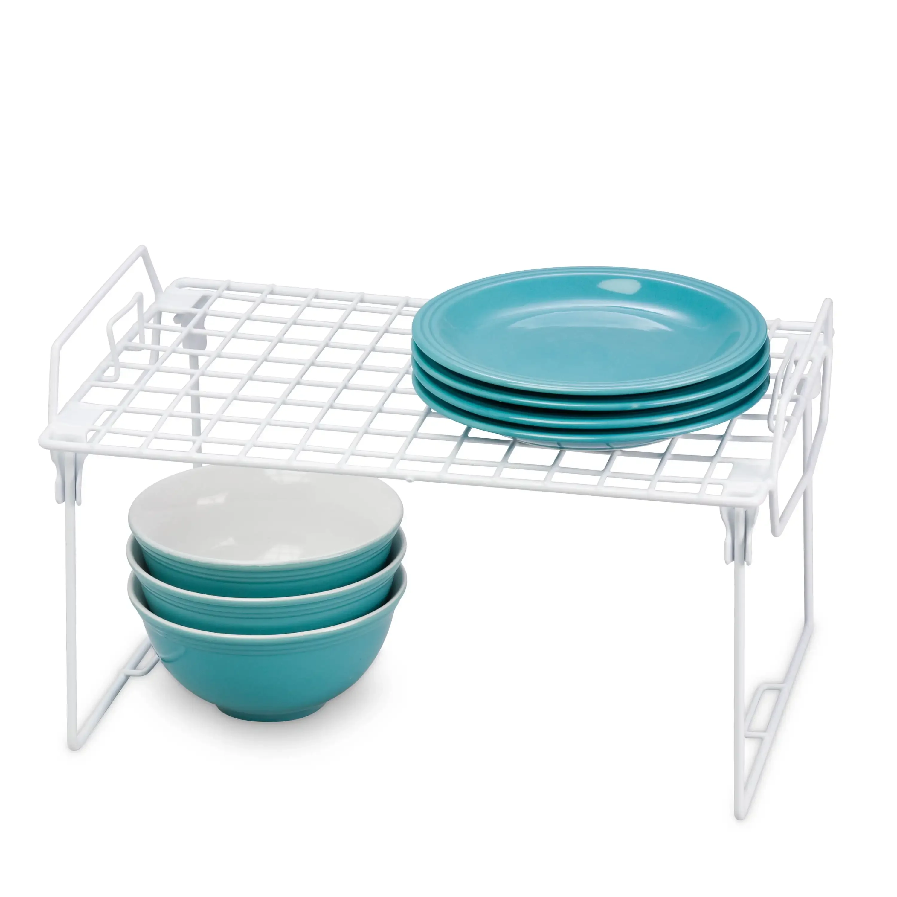 

1-Tier Space-Saving Kitchen Cabinet Shelf Organizer, White