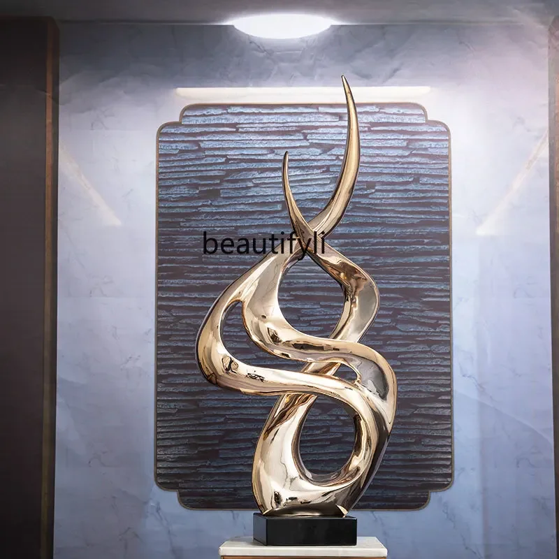 Living Room Wealth-Attracting Ornament Resin Hotel Entrance Hallway Soft Decoration Sculpture Craft Display Artwork